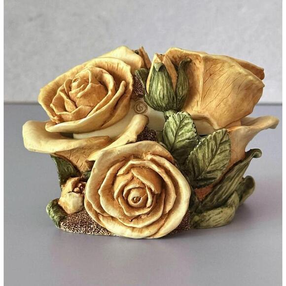 Harmony Kingdom Accessories - Yellow Rose Harmony Kingdom Trinket Box Figurine 🎁 HTF Rare Collectible🌿